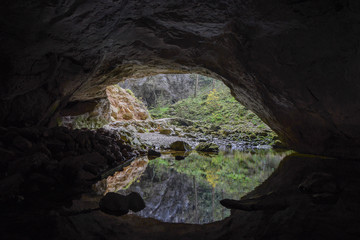 Rakov Skocjan ( Rakov Škocjan ) is a karst valley and the oldest landscape park in Slovenia. Small Natural Bridge ( Mali Naravni Most ) is most important geologic phenomena of the park. 