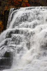 Ithaca Falls in the Finger Lakes region, Ithaca, New York. This is the last and largest of several waterfalls on Fall Creek.