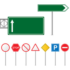 Set of road signs.