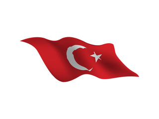 Turkish flag vector design
