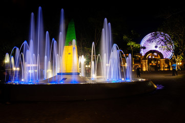 Landmark of the three borders. Foz do Iguaçu. Brazil.