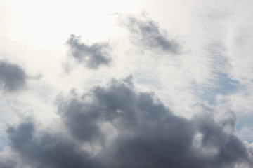 Grey over white clouds formation composition different types sun overcast moving fast