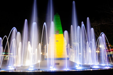 Landmark of the three borders. Foz do Iguaçu. Brazil.
