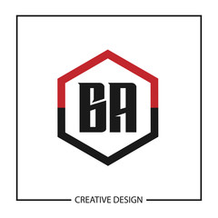 Initial Letter BA Logo Template Design Vector Illustration