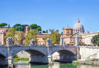 the bridge of Victor Emmanuel II in Rome