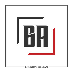 Initial Letter BA Logo Template Design Vector Illustration