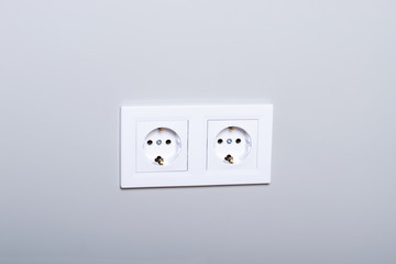 Electrical sockets on a wall