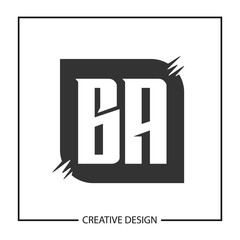 Initial Letter BA Logo Template Design Vector Illustration