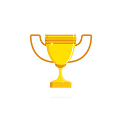 Vector illustration of a winner's cup, isolated on a white background.