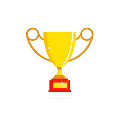 Vector illustration of a winner's cup, isolated on a white background.