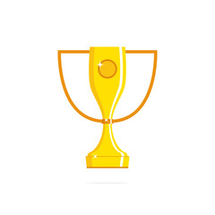Vector illustration of a winner's cup, isolated on a white background.