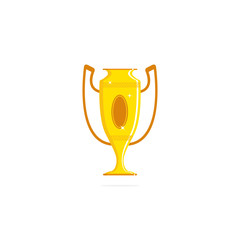 Vector illustration of a winner's cup, isolated on a white background.