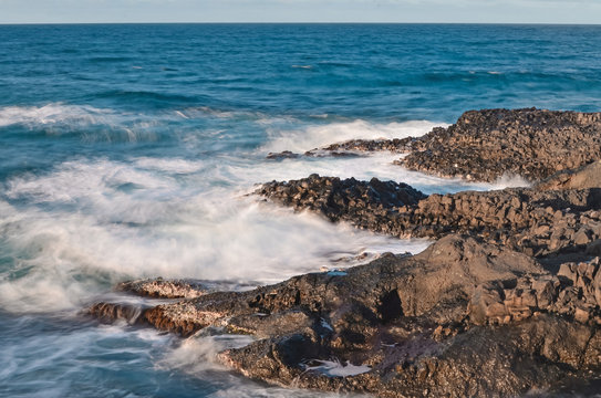 Long exposure sea near ince burun, Sinop, Turkey.