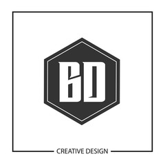 Fototapeta premium Initial Letter BD Logo Template Design Vector Illustration
