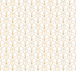Vector Art Deco Pattern. Seamless Abstract Background. Geometric Vintage Style Texture.