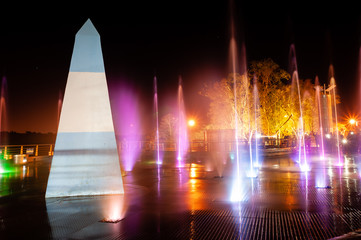 Landmark of the three borders. Puerto Iguaz&uacute;. Argentina.