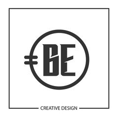 Initial Letter BE Logo Template Design Vector Illustration