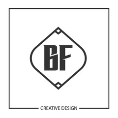 Initial Letter BF Logo Template Design Vector Illustration