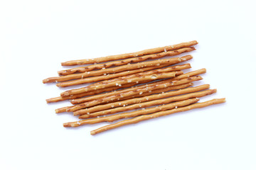 salty crispy stick on white