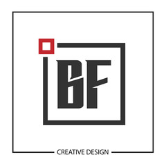 Initial Letter BF Logo Template Design Vector Illustration