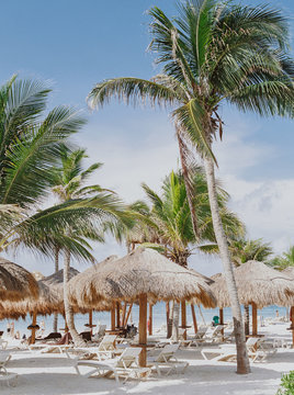 Beautiful beach in Tulum, Mexico
