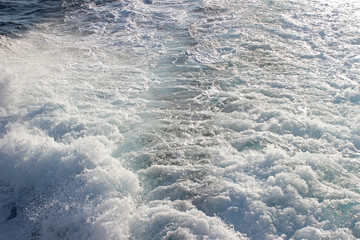 Boat ferry cruiser wave foam motion mist wash