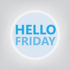 hello friday concept- vector illustration