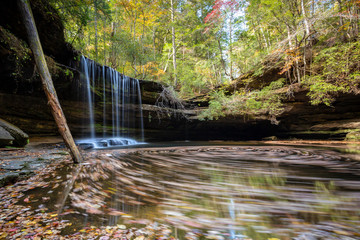 Alabama water fall with fall colors