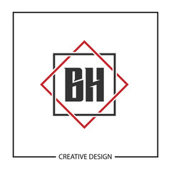 Initial Letter BH Logo Template Design Vector Illustration