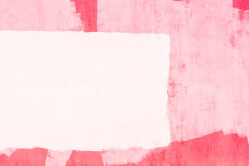 A painted wall. Abstraction. White and pink