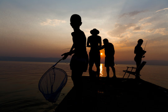 Fisherman at Sunset