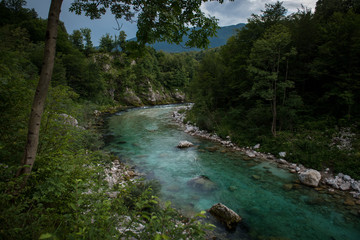 River Soca in Slovenia