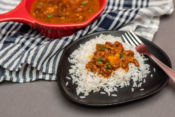 Feijoada a stew of beans with beef and pork of Portuguese origin 