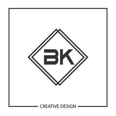 Initial Letter BK Logo Template Design Vector Illustration