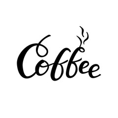 Coffee lettering. Vector illustration