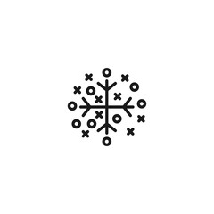 Snowflake line icon, snow outline vector logo illustration, linear forecast pictogram isolated on white