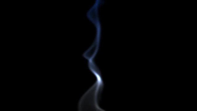 Beautiful moving colored smoke for video editing. Black background