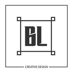 Initial Letter BL Logo Template Design Vector Illustration