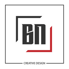 Initial Letter BN Logo Template Design Vector Illustration