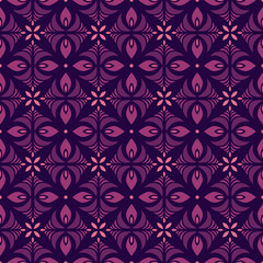 Ornamental Arabesque floral tiles seamless vector pattern. Abstract Flower Background.