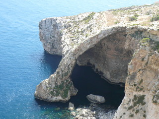 Gozo, Malta, Roca de forma de la elefante