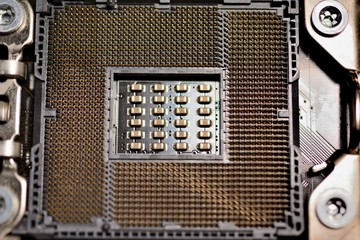 nest, socket for installation of the processor close up