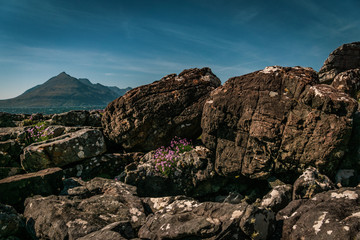 View from Elgol onto Loch Scavaig and the Cuillin Mountains