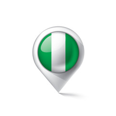 Nigeria flag, vector illustration on a white background.