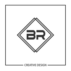 Initial Letter BR Logo Template Design Vector Illustration