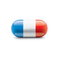 France flag, vector illustration on a white background.