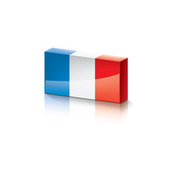 France flag, vector illustration on a white background.