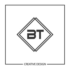 Initial Letter BT Logo Template Design Vector Illustration