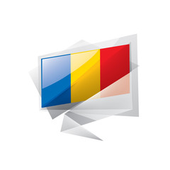 Chad flag, vector illustration on a white background.