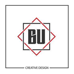 Initial Letter BU Logo Template Design Vector Illustration